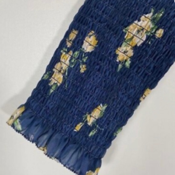 Ali & Jay Women's Barnsdall Midi Dress Blue Floral  MSRP $168 - Picture 5 of 11